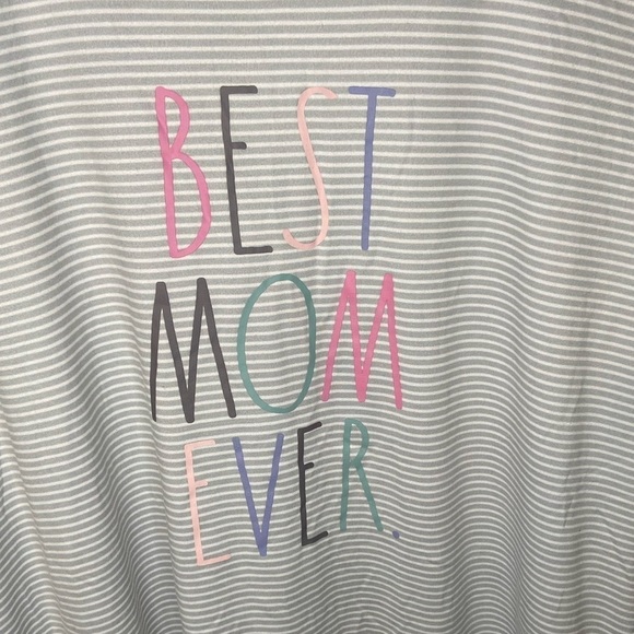 NWT Rae Dunn  "BEST MOM EVER" Short Sleeve Nightshirt - Picture 6 of 10